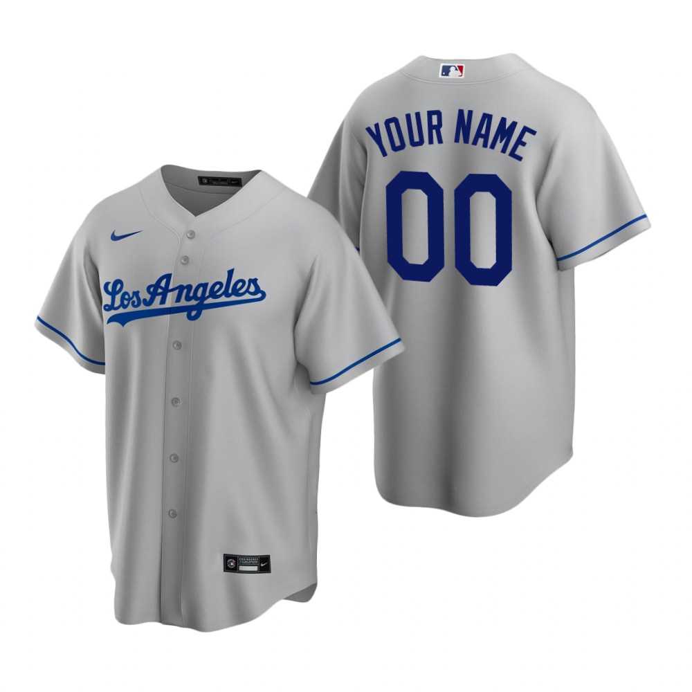 Los Angeles Dodgers Customized Nike Gray Stitched MLB Cool Base Road Jersey,We sell and wholesale Los Angeles Dodgers Customized Nike Gray Stitched MLB Cool Base Road Jersey on line form chian!
